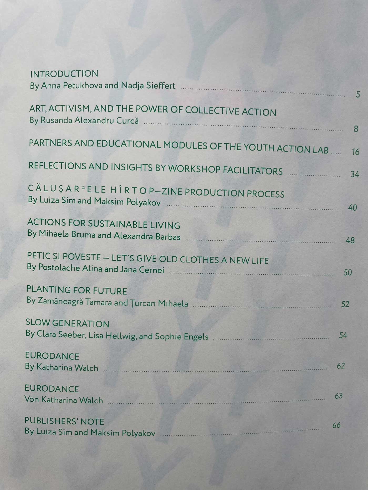 Table of contents